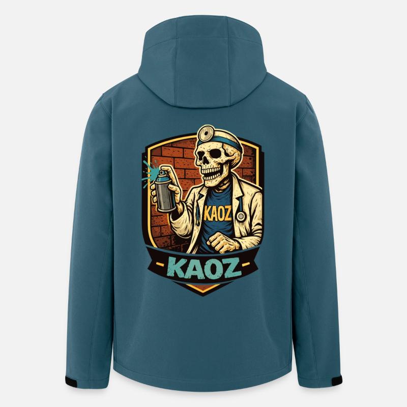 Skeleton Medic Graffiti Shield - Men’s Recycled Softshell Jacket by Stanley/Stella - stargazer