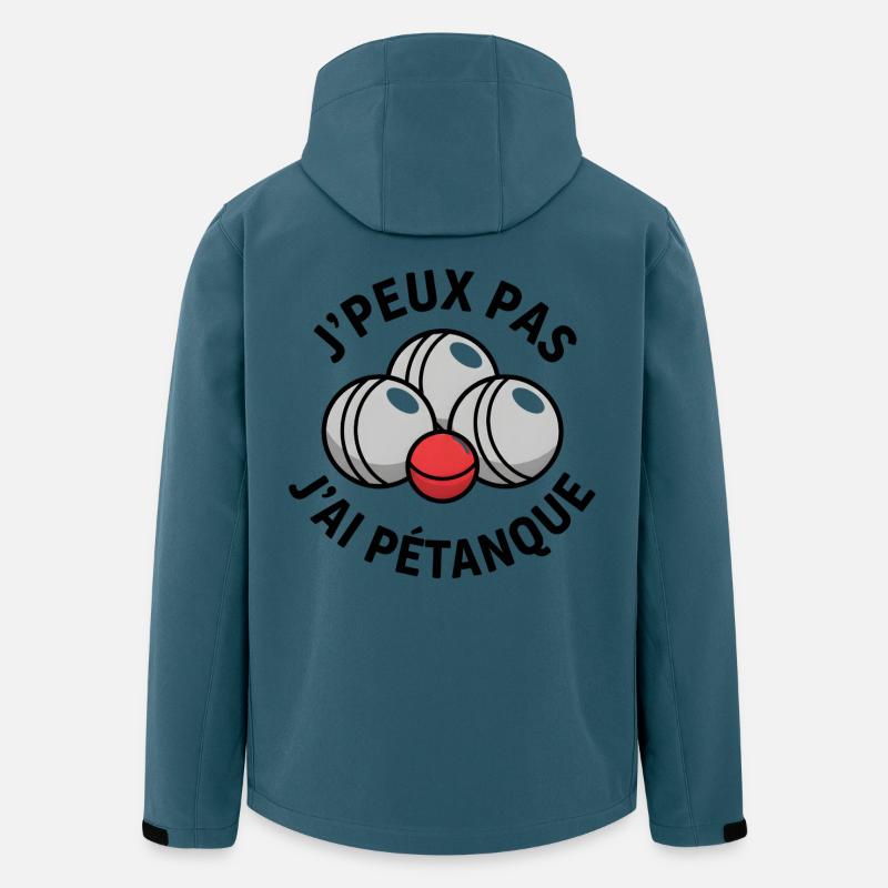 Jai Pétanque Boules Rire - Recycelte Männer Softshell-Jacke von Stanley/Stella - Dunkles Petrol
