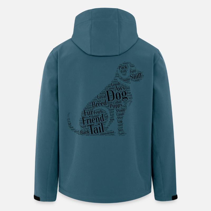 Dog Cloud - Recycelte Männer Softshell-Jacke Discoverer von Stanley/Stella - Dunkles Petrol