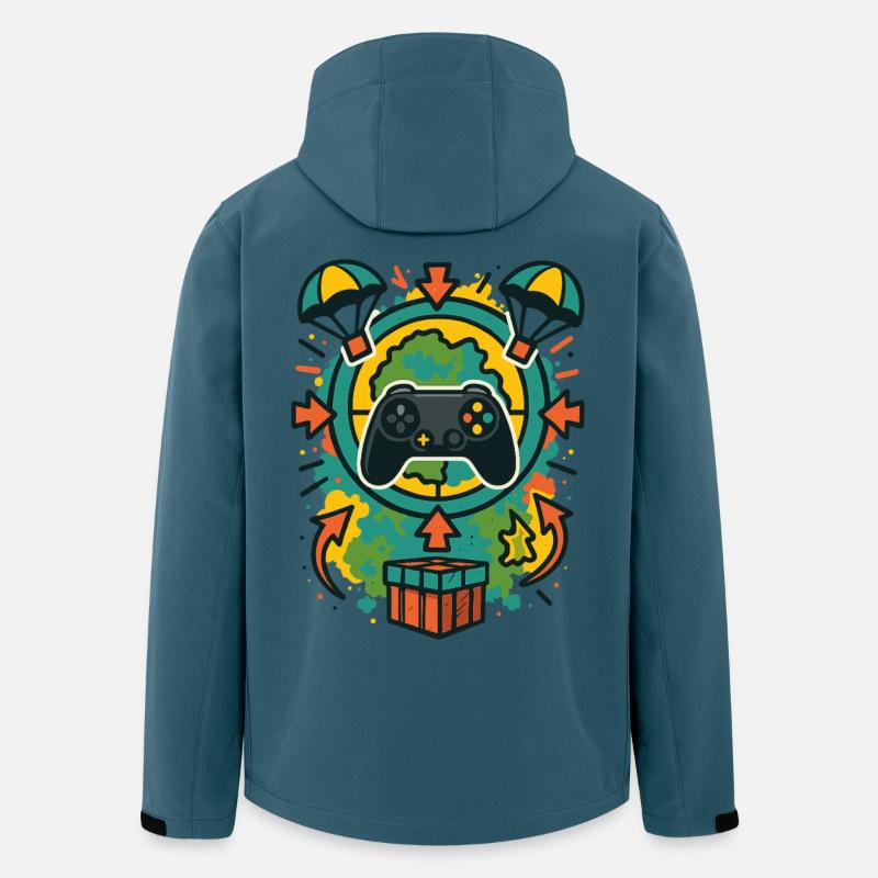 Airdrop Controller Zielkreis Gamer - Recycelte Männer Softshell-Jacke von Stanley/Stella - Dunkles Petrol