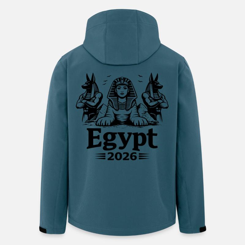 Sphinx Cléopâtre Anubis Égypte 2026 Mysticisme - Veste softshell homme en polyester recyclé Stanley/Stella - bleu pétrole foncé