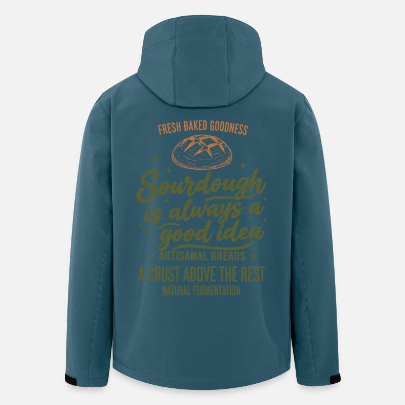 Sauerteigbrot Backbäcker Sauerteigstarter - Recycelte Männer Softshell-Jacke von Stanley/Stella - Dunkles Petrol