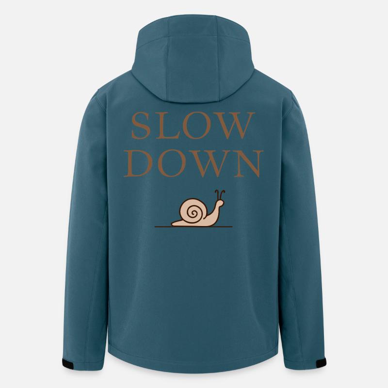 Slow Down Schnecke Entschleunigung Achtsamkeit - Recycelte Männer Softshell-Jacke von Stanley/Stella - Dunkles Petrol