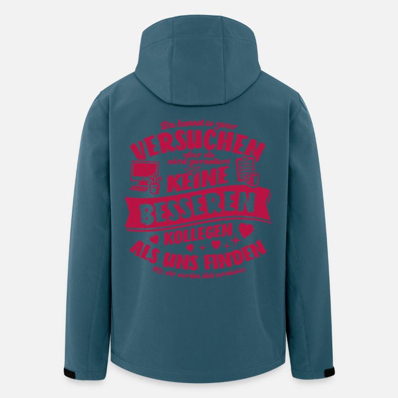 Kollegen - Jobwechsel - Kündigung - Spruch - Recycelte Männer Softshell-Jacke von Stanley/Stella - Dunkles Petrol