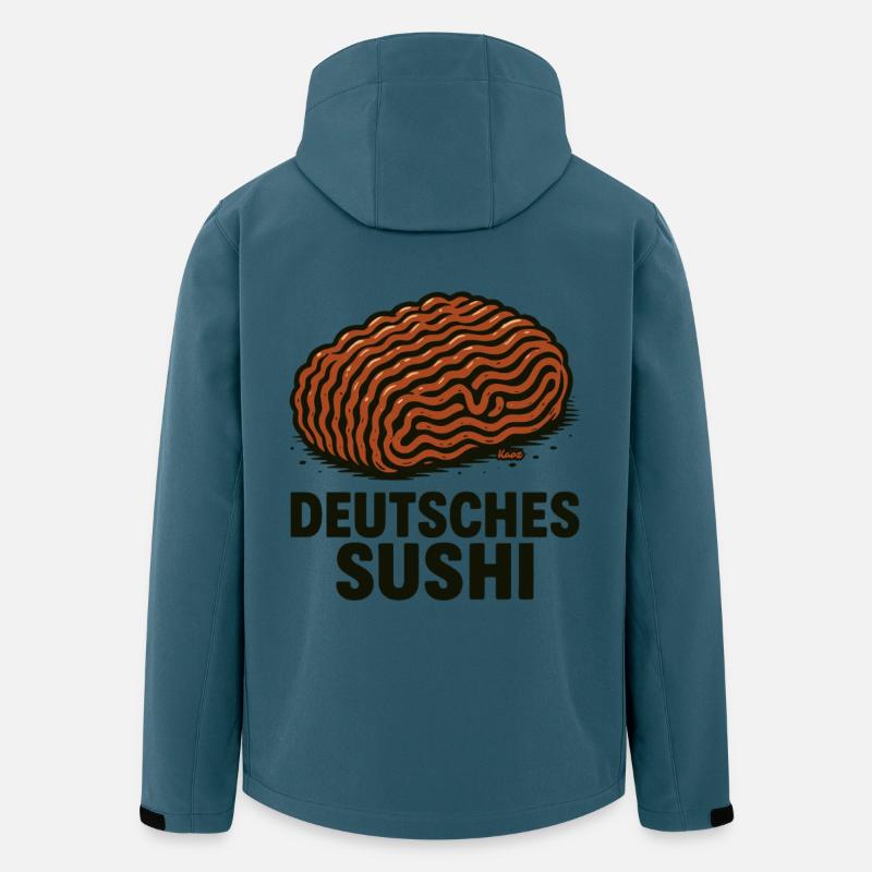 Deutsches Sushi  Hackfleisch Mett  - Recycelte Männer Softshell-Jacke von Stanley/Stella - Dunkles Petrol