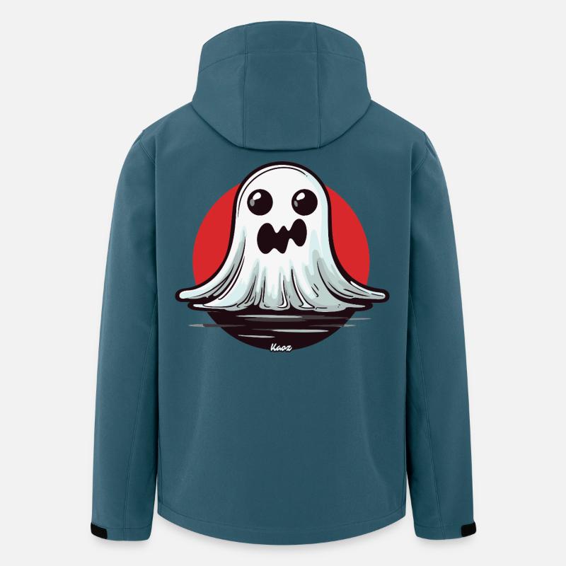 Kawaii Geist im Mondschein - Recycelte Männer Softshell-Jacke von Stanley/Stella - Dunkles Petrol