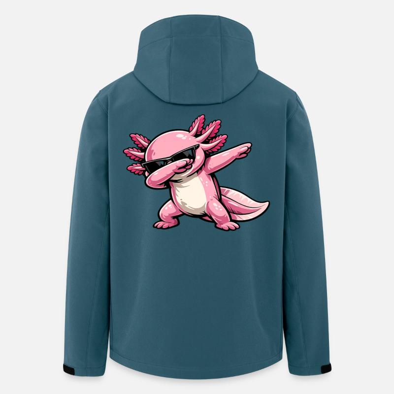 Dabbing Axolotl - Recycelte Männer Softshell-Jacke von Stanley/Stella - Dunkles Petrol