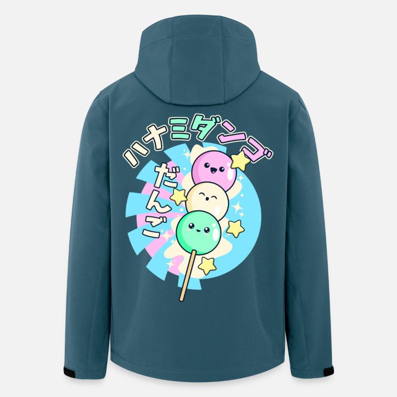 Niedliche fröhliche Dango Spieße  - Recycelte Männer Softshell-Jacke von Stanley/Stella - Dunkles Petrol