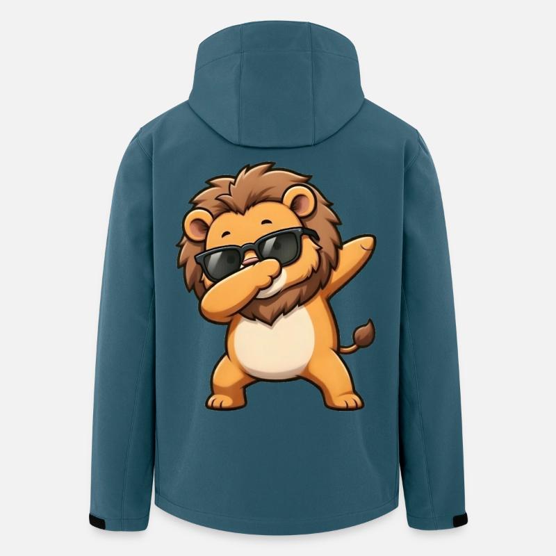Dabbing Lion - Veste softshell homme en polyester recyclé Stanley/Stella - bleu pétrole foncé