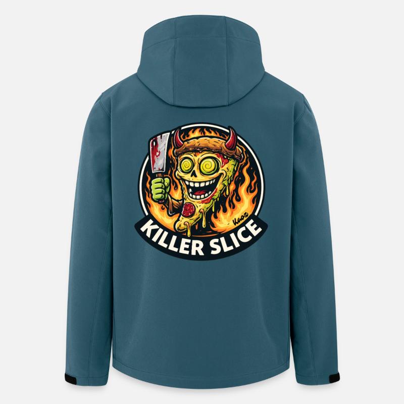 Killer Slice Pizza Dämon - Recycelte Männer Softshell-Jacke von Stanley/Stella - Dunkles Petrol