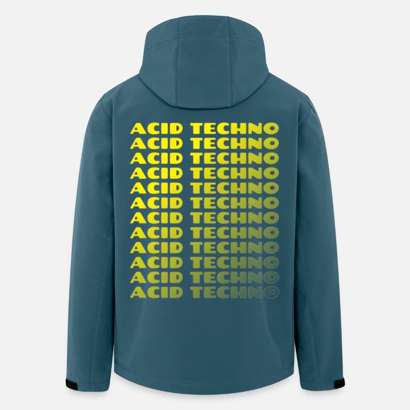 Acid Techno Repeat Neon - Recycelte Männer Softshell-Jacke von Stanley/Stella - Dunkles Petrol