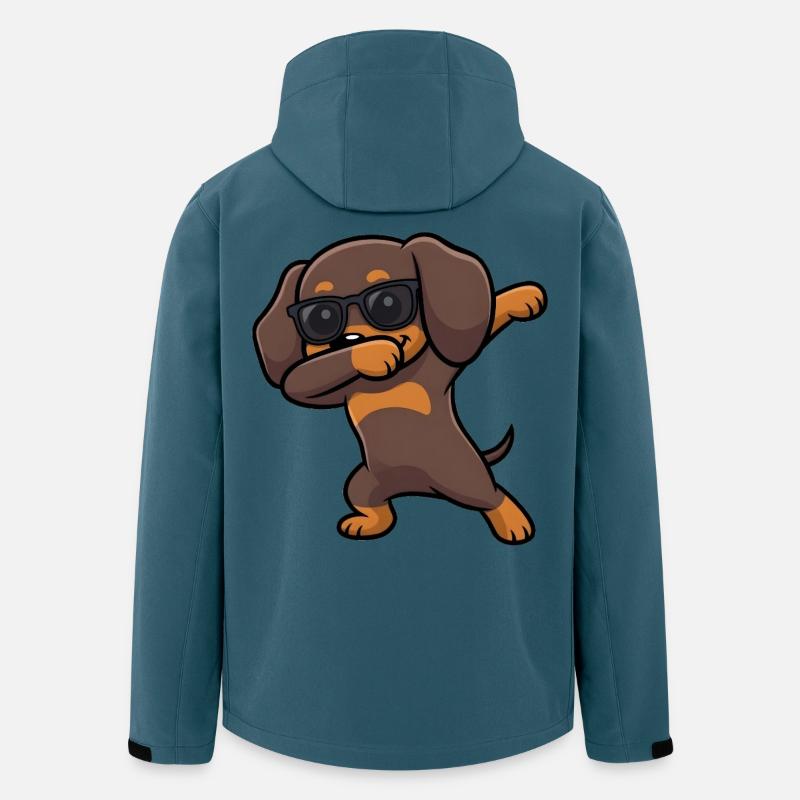 Dabbing Dackel aka Dachshund - Men’s Recycled Softshell Jacket by Stanley/Stella - stargazer