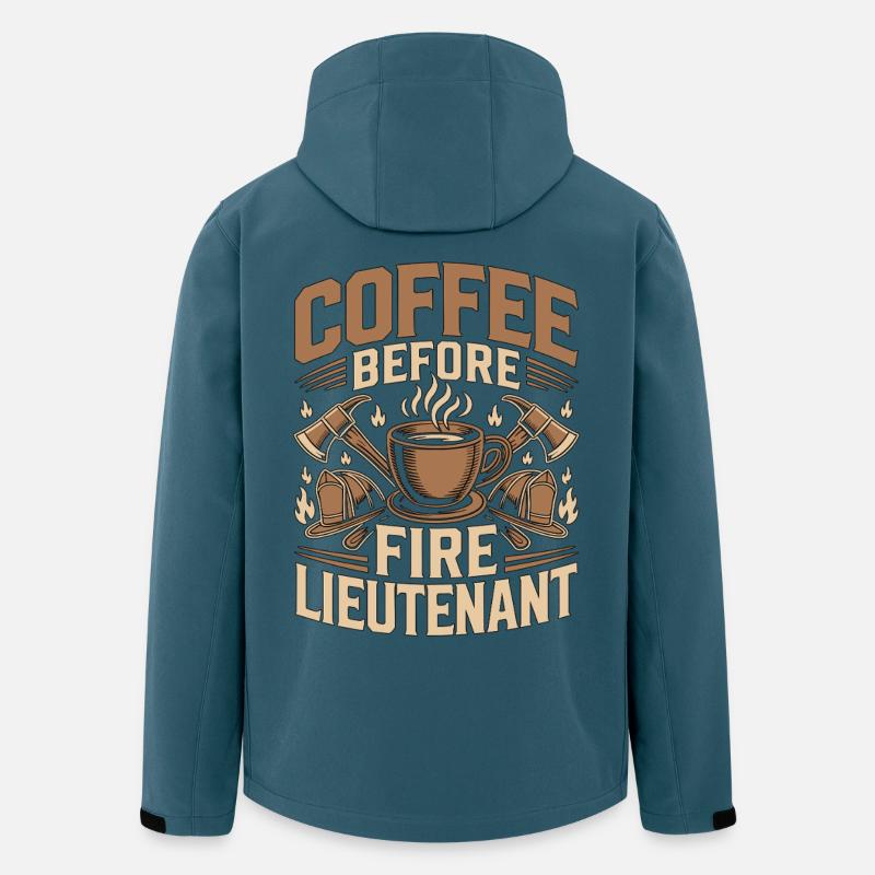 Fire Lieutenant Coffee Firefighting Coffee Lover - Recycelte Männer Softshell-Jacke von Stanley/Stella - Dunkles Petrol