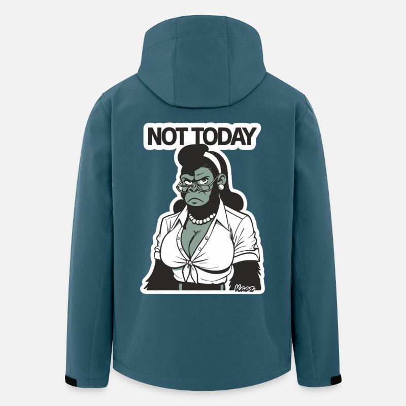 Nicht heute, Gorilla Lady - Recycelte Männer Softshell-Jacke von Stanley/Stella - Dunkles Petrol