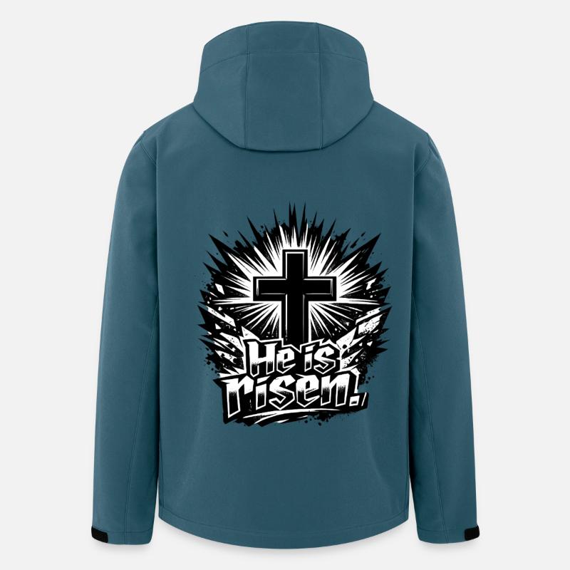 He is risen - Recycelte Männer Softshell-Jacke von Stanley/Stella - Dunkles Petrol
