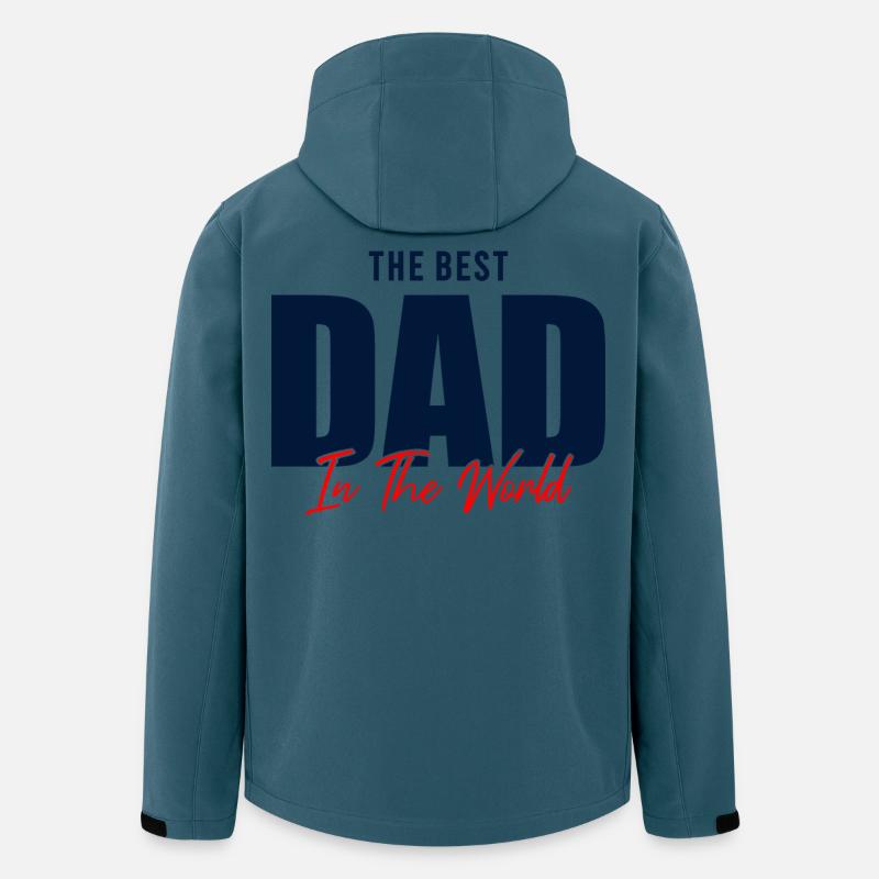 Bester Vater der Welt Geschenkhemd - Recycelte Männer Softshell-Jacke von Stanley/Stella - Dunkles Petrol