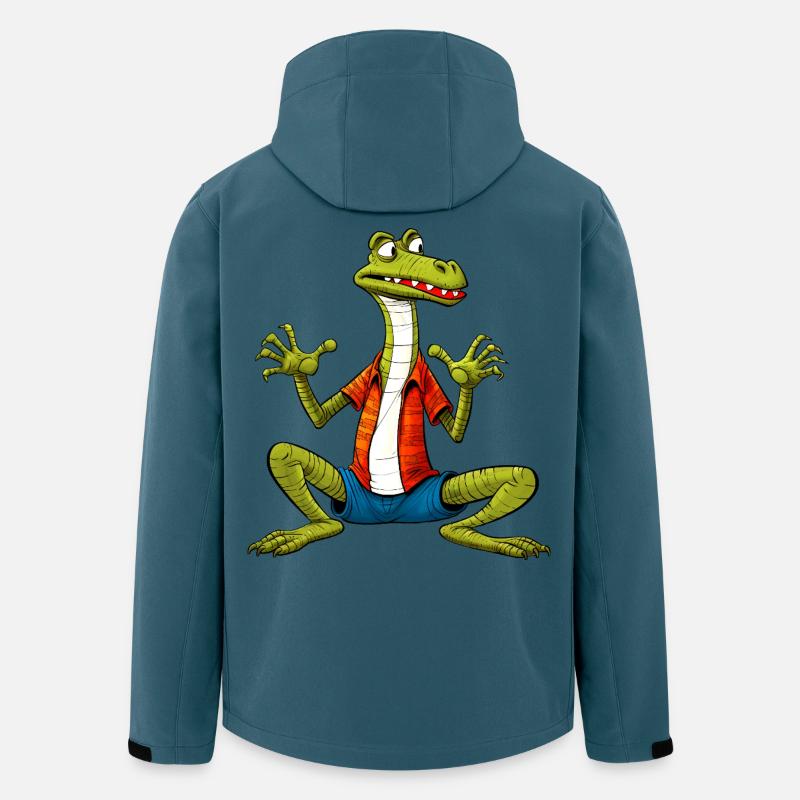 Yogi Eidechse - Recycelte Männer Softshell-Jacke von Stanley/Stella - Dunkles Petrol