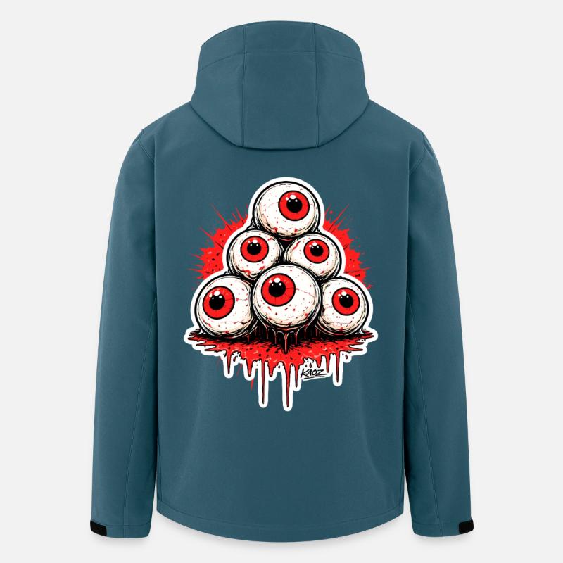 Rotäugiger Augenhaufen - Recycelte Männer Softshell-Jacke von Stanley/Stella - Dunkles Petrol