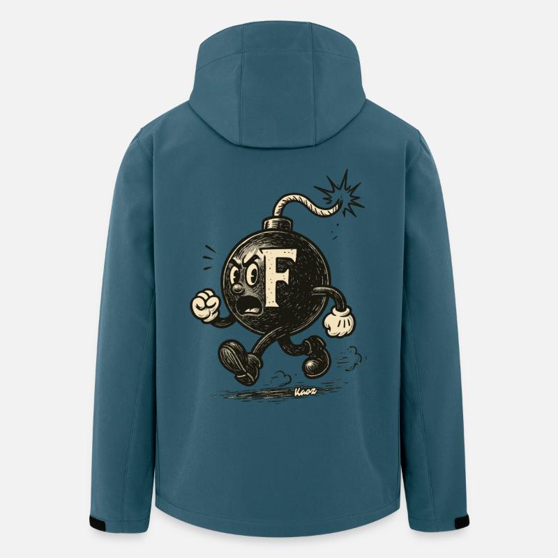 F-bombe Maskotbombe - Stanley/Stella herre softshelljakke i genanvendt polyester - mørk petrol