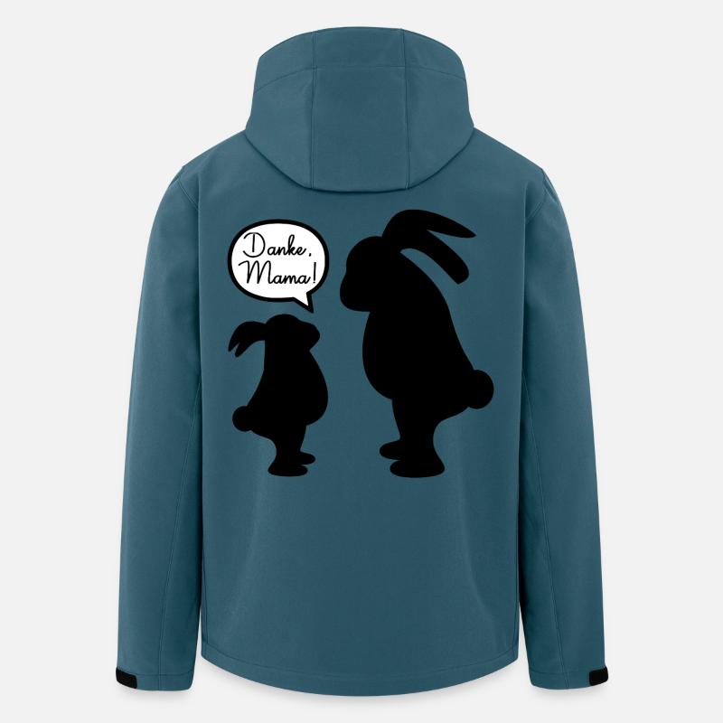 Danke Mama Kind Hasen - Recycelte Männer Softshell-Jacke von Stanley/Stella - Dunkles Petrol
