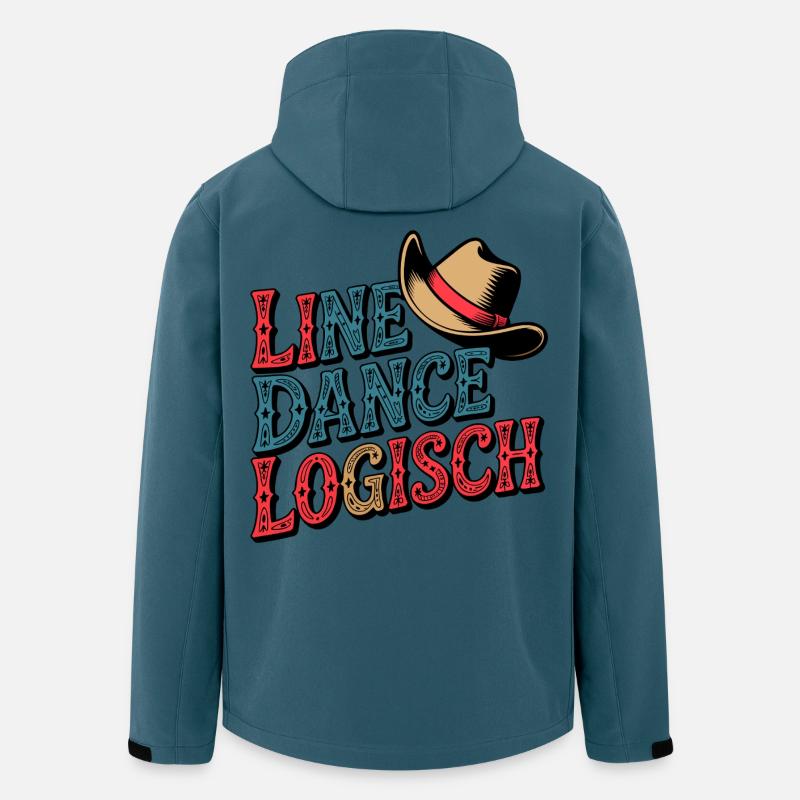Line Dance Logisch - Recycelte Männer Softshell-Jacke von Stanley/Stella - Dunkles Petrol