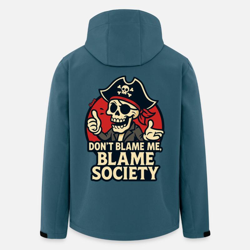 Pirate Skull Satire Tee - Men’s Recycled Softshell Jacket by Stanley/Stella - stargazer