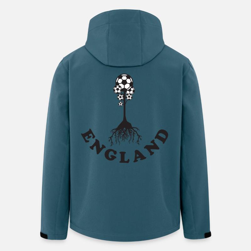 England Soccer - Recycelte Männer Softshell-Jacke von Stanley/Stella - Dunkles Petrol