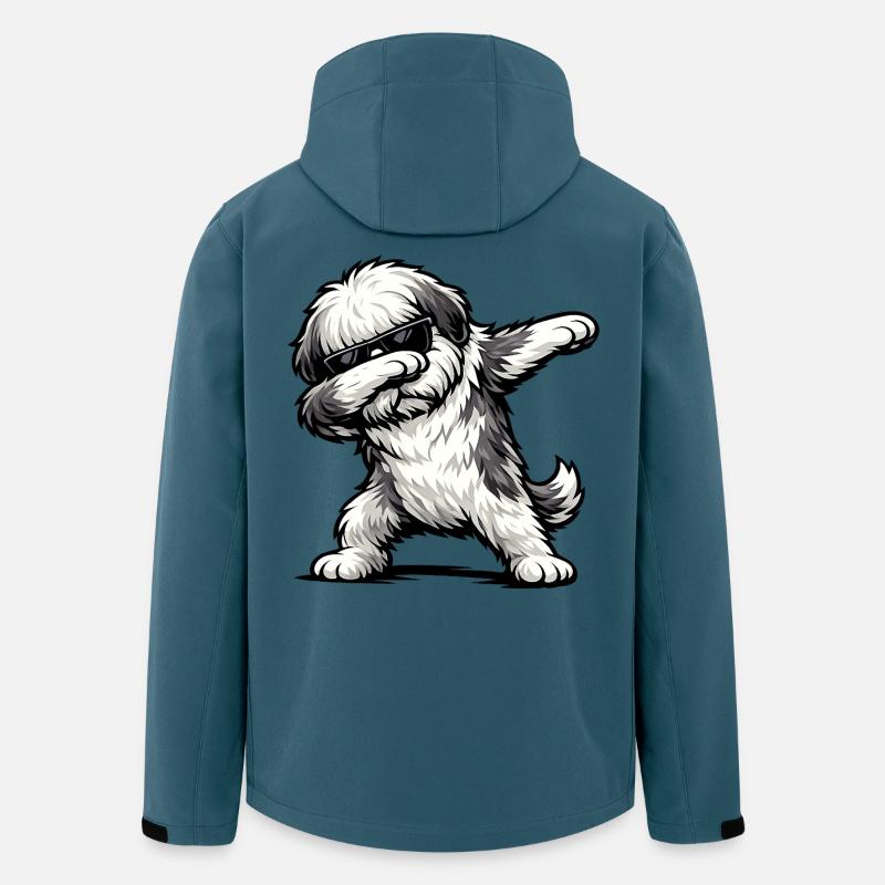 Dabbing Bobtail - Recycelte Männer Softshell-Jacke von Stanley/Stella - Dunkles Petrol