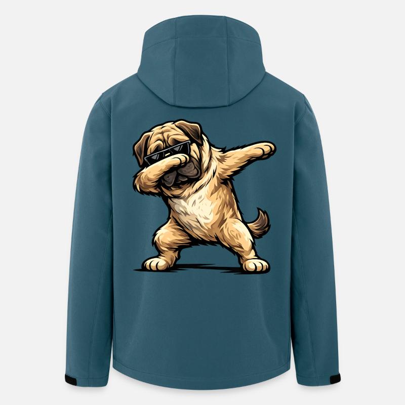 Mastiff en forme de dab - Veste softshell homme en polyester recyclé Stanley/Stella - bleu pétrole foncé