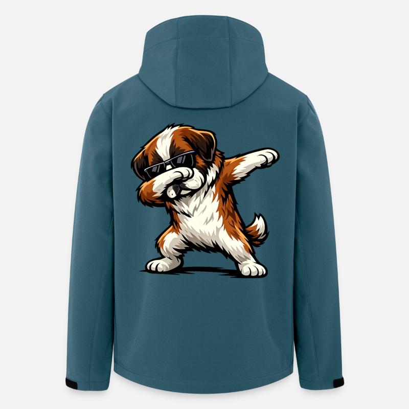 Dabbing Bernhardiner - Recycelte Männer Softshell-Jacke von Stanley/Stella - Dunkles Petrol
