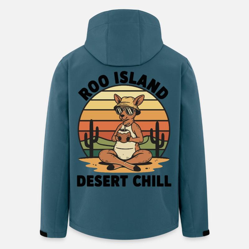 Kangaroo Roo Island Wüsten-Chill - Recycelte Männer Softshell-Jacke von Stanley/Stella - Dunkles Petrol