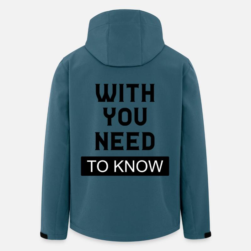 Mit dir, das du wissen musst - Recycelte Männer Softshell-Jacke von Stanley/Stella - Dunkles Petrol