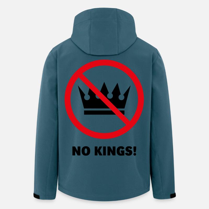 Keine Könige! (Protestdesign / POS 2C) - Recycelte Männer Softshell-Jacke von Stanley/Stella - Dunkles Petrol