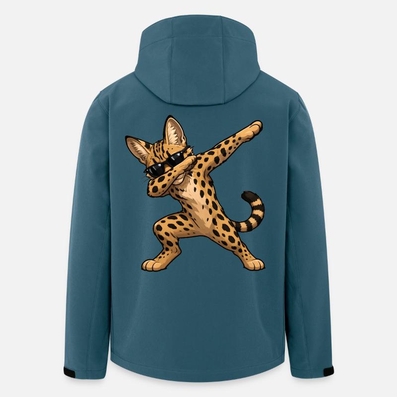 Dabbing Savannah Cat - Men’s Recycled Softshell Jacket by Stanley/Stella - stargazer