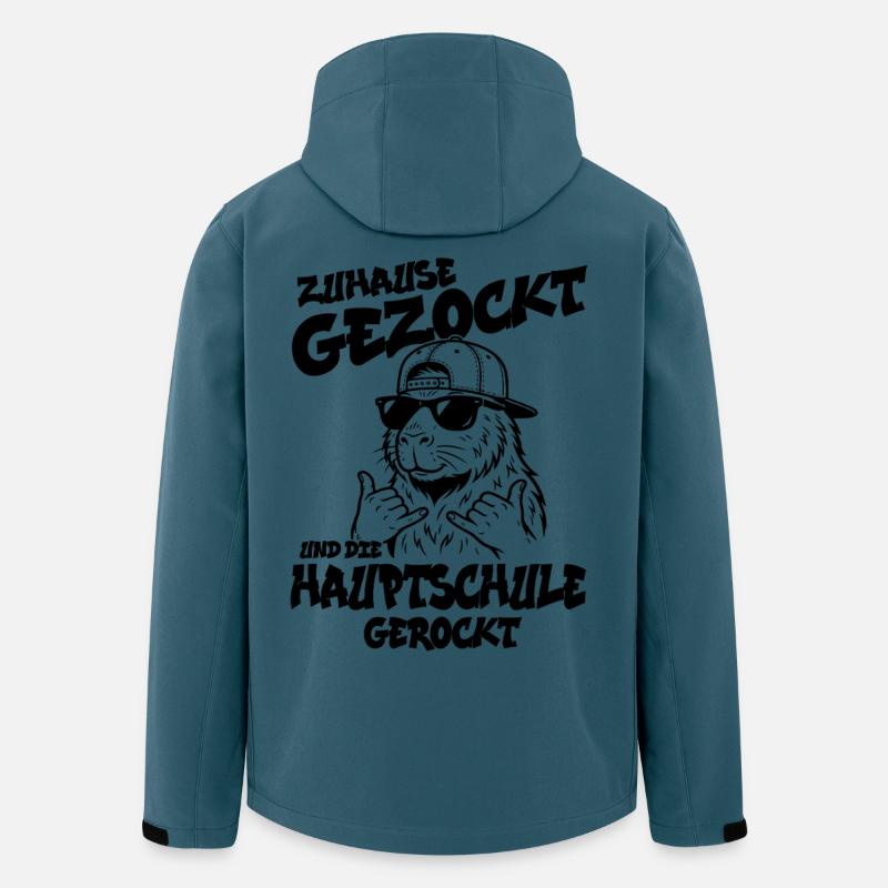 Zuhause gezockt Hauptschule gerockt Schulabschluss - Recycelte Männer Softshell-Jacke von Stanley/Stella - Dunkles Petrol