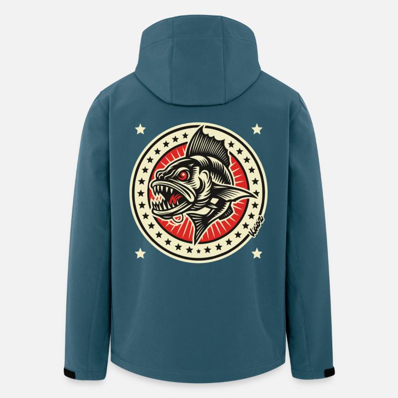 Barracuda-Abzeichen - Recycelte Männer Softshell-Jacke von Stanley/Stella - Dunkles Petrol
