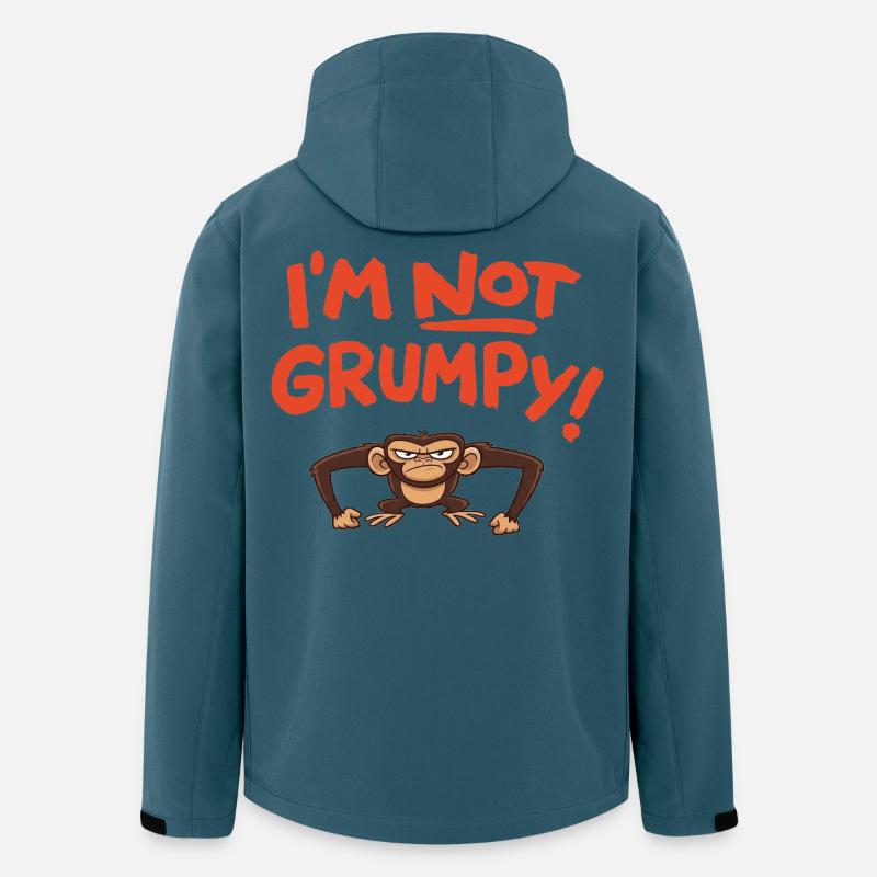 I´m not grumpy - Veste softshell homme en polyester recyclé Stanley/Stella - bleu pétrole foncé