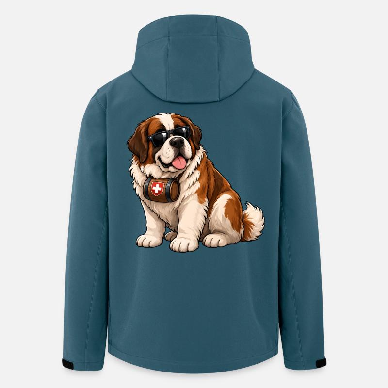 Bernhardiner - Recycelte Männer Softshell-Jacke von Stanley/Stella - Dunkles Petrol