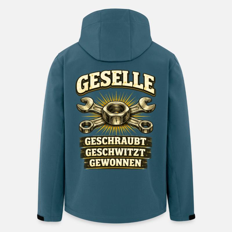 Geselle Gesellenprüfung bestanden Ausbildung - Recycelte Männer Softshell-Jacke von Stanley/Stella - Dunkles Petrol