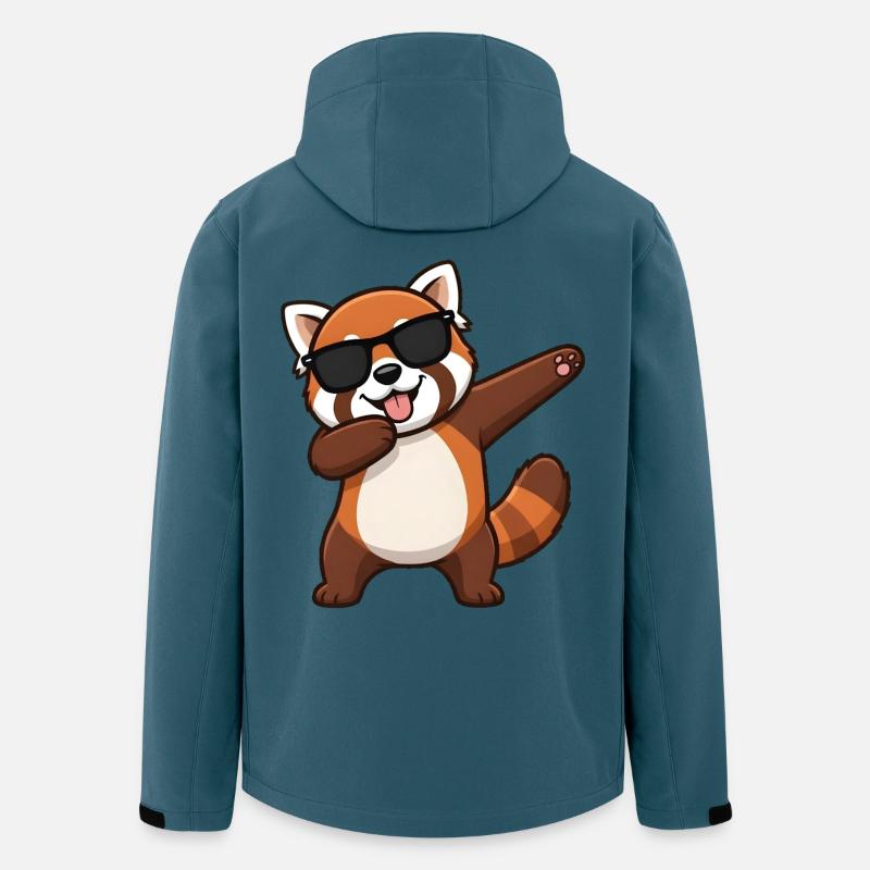 Dabbing Roter Panda - Recycelte Männer Softshell-Jacke von Stanley/Stella - Dunkles Petrol