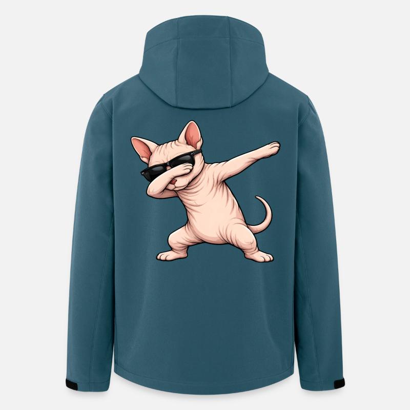 Dabbing Sphynx Katze - Recycelte Männer Softshell-Jacke von Stanley/Stella - Dunkles Petrol