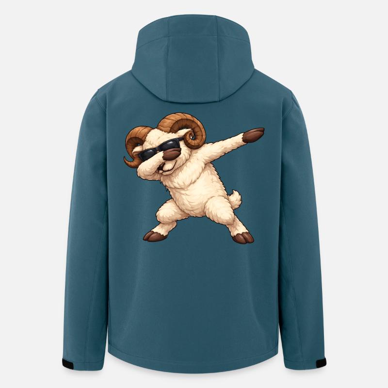 Dabbing Widder - Recycelte Männer Softshell-Jacke von Stanley/Stella - Dunkles Petrol