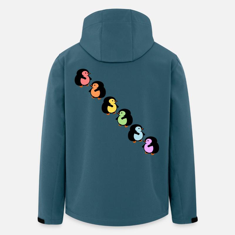 Inklusion Vielfalt Pinguine - Recycelte Männer Softshell-Jacke von Stanley/Stella - Dunkles Petrol
