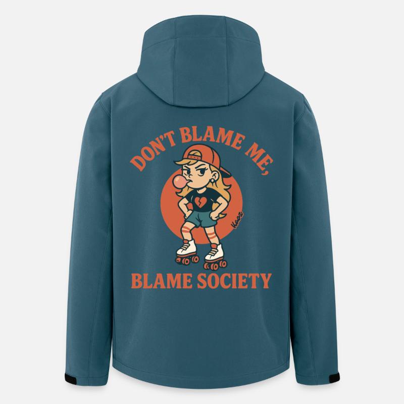 Ne blâme pas la société - Veste softshell homme en polyester recyclé Stanley/Stella - bleu pétrole foncé