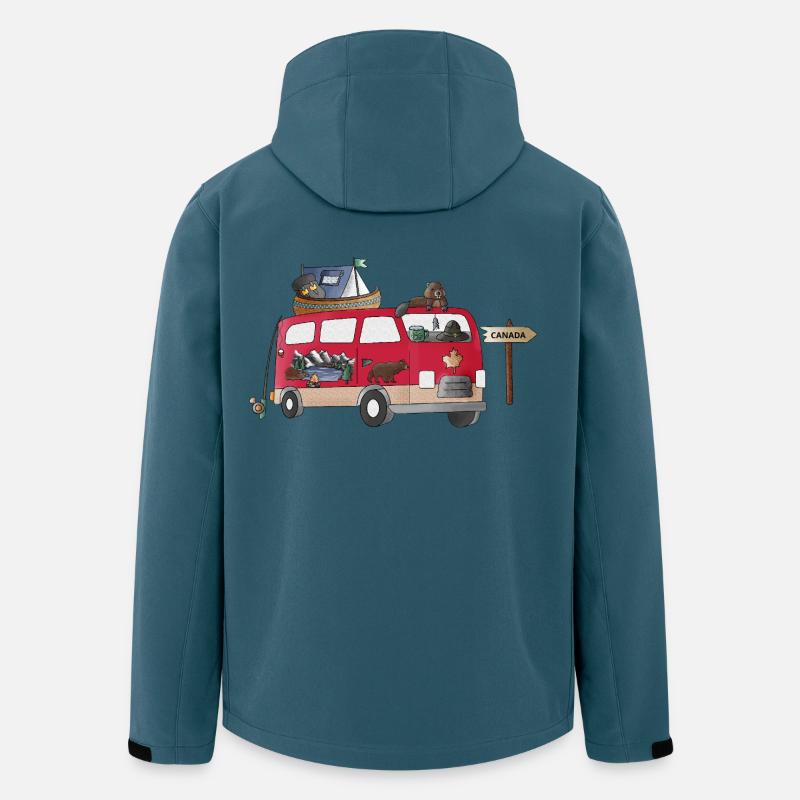 Into_Canada_Wild_Camper - Recycelte Männer Softshell-Jacke von Stanley/Stella - Dunkles Petrol