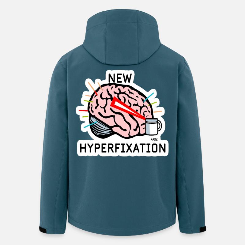 Hyperfix Brain Laser - Veste softshell homme en polyester recyclé Stanley/Stella - bleu pétrole foncé