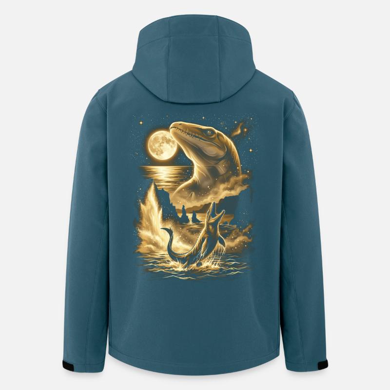 Howling Mosasaurus To The Moon - Men’s Recycled Softshell Jacket by Stanley/Stella - stargazer