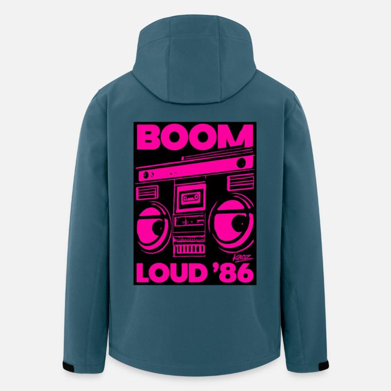 Boom Loud '86 Boombox Neon - Men’s Recycled Softshell Jacket by Stanley/Stella - stargazer
