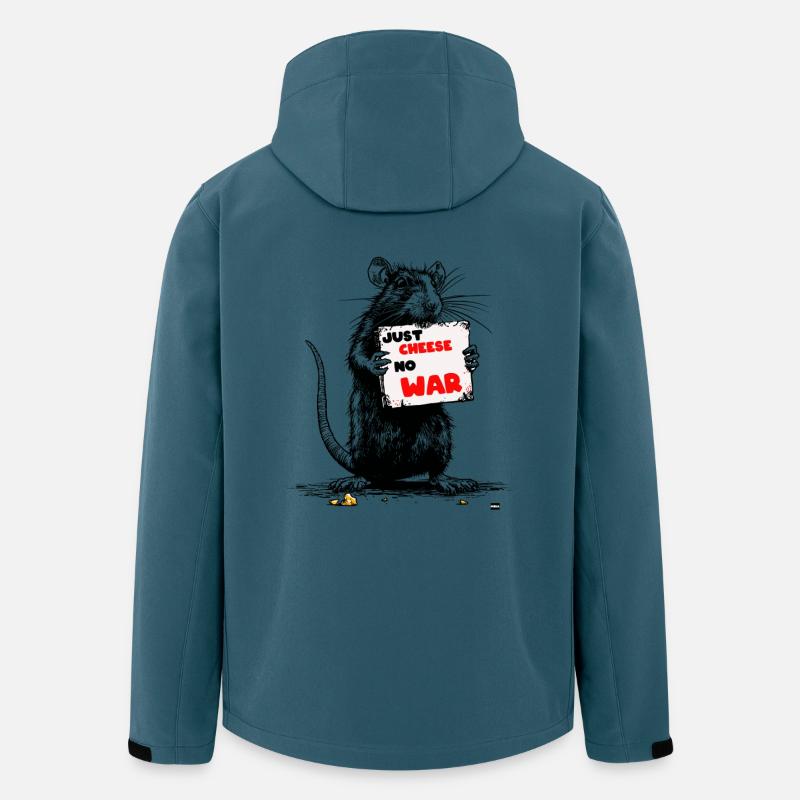 Just Cheese No War Slogan - Recycelte Männer Softshell-Jacke von Stanley/Stella - Dunkles Petrol