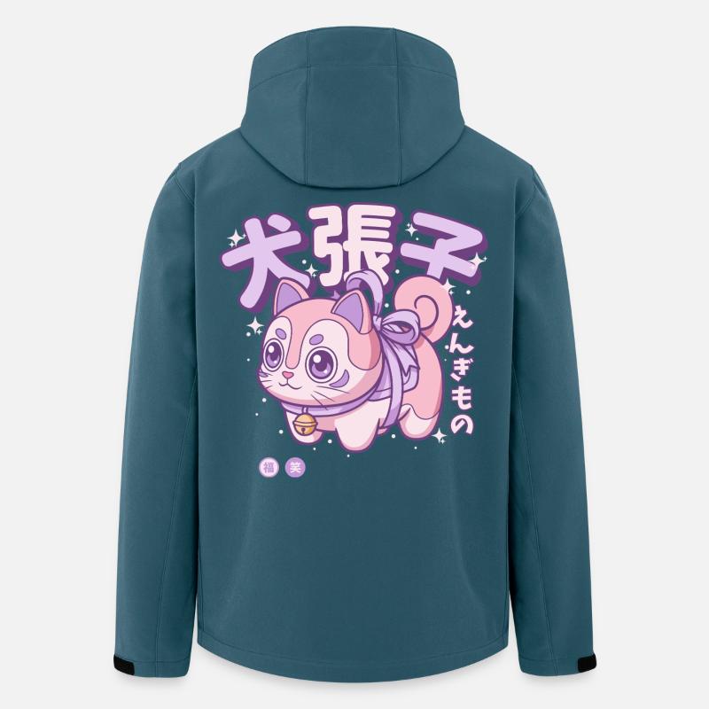Inu Hariko Glücksbringer  - Recycelte Männer Softshell-Jacke von Stanley/Stella - Dunkles Petrol
